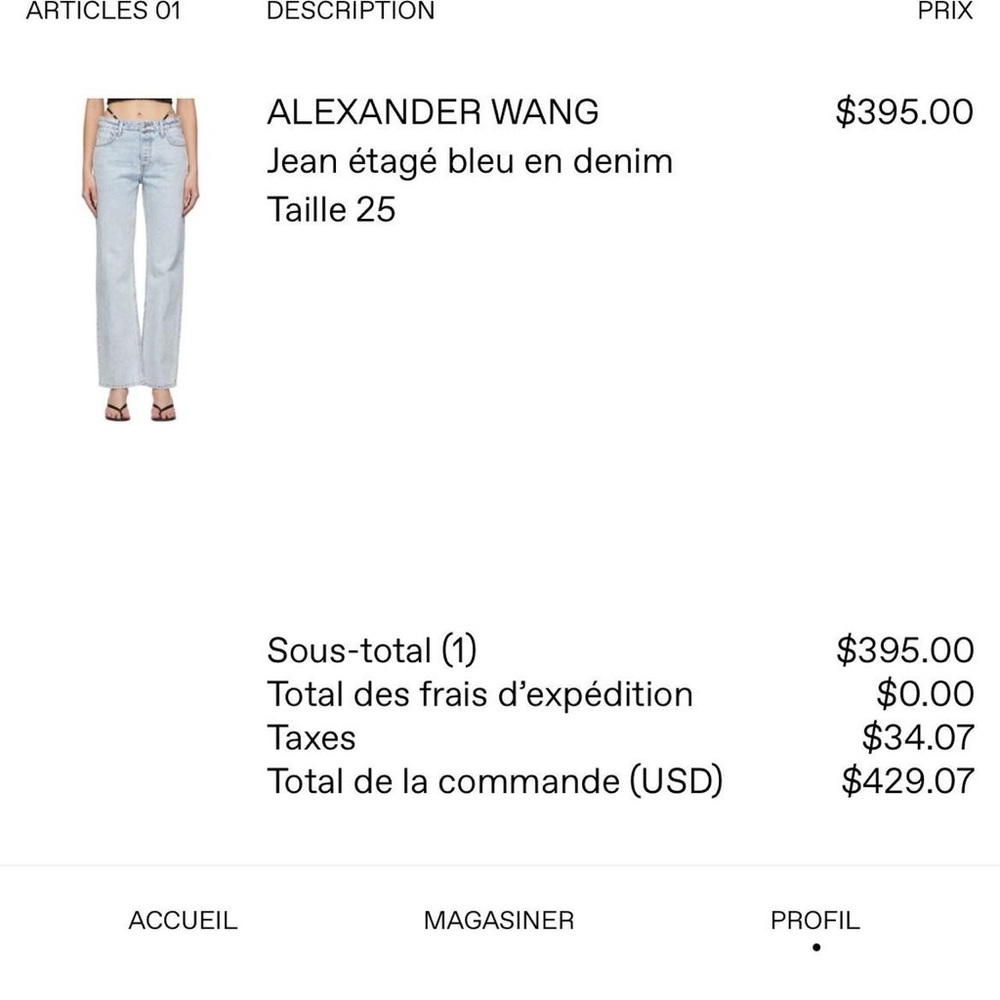 ALEXANDER WANG JEANS size 25 - Picture 6 of 8